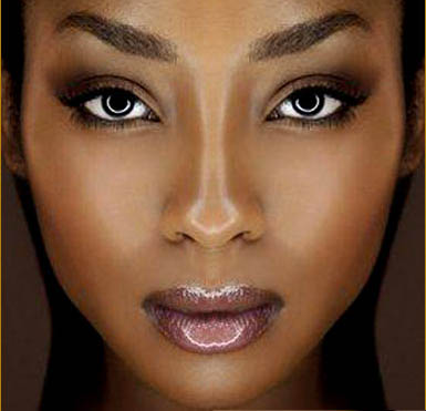 for skin to makeup black apply dark tones makeup for  natural how women
